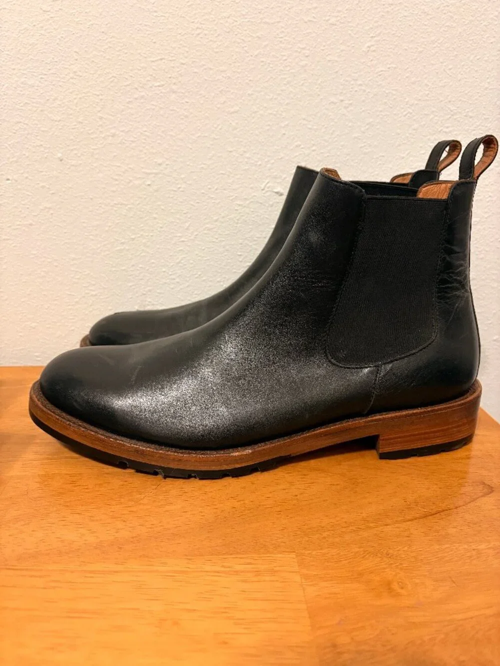Patina Footwear - Black Leather Chelsea boot